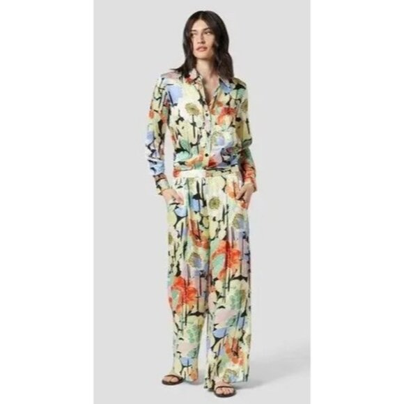 Equipment Lorin Wide Leg Trousers in Yellow Floral - Picture 2 of 7